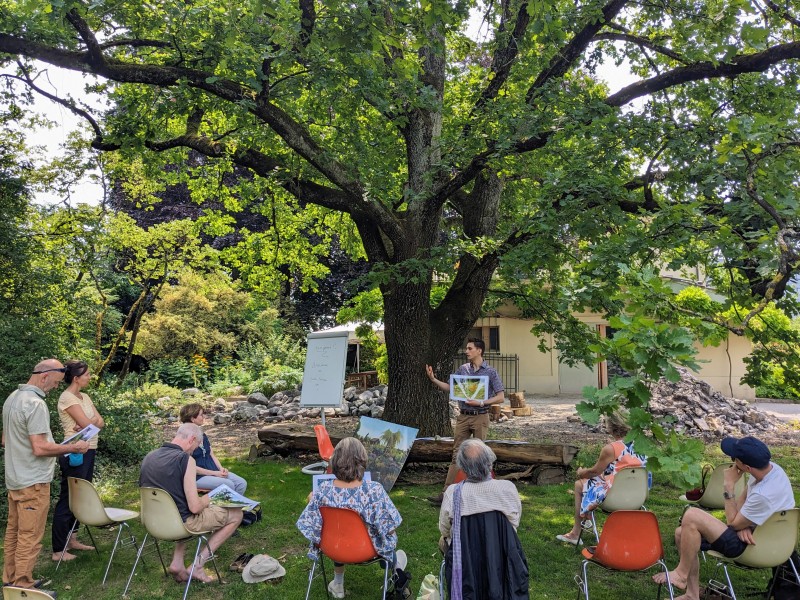 conférence sous un chêne